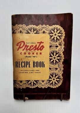 Vintage 1946 National Presto Cooker Recipe Book Model 40 Pressure Cooking Manual